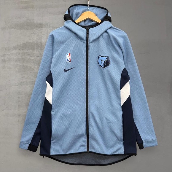 Nike Other - Nike Blue Memphis Grizzlies Zip Showtime Therma Flex Performance Hoodie Large
